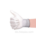 Hespax Polyester Kohlefaser-Antistatik-PU-Arbeit Handschuhe